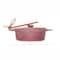 Hello Honey® Pink Stoneware Brie Bakers with Bamboo Spreader, 2ct.